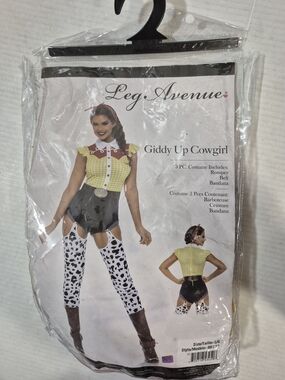 Leg Avenue Yellow & Black Giddy Up Cowgirl Costume